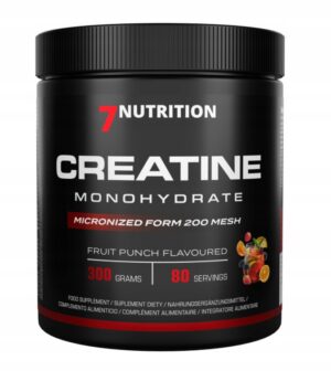 7Nutrition Creatine Monohydrate 300g Fruit Punch Monohydrat Kreatyny Siła